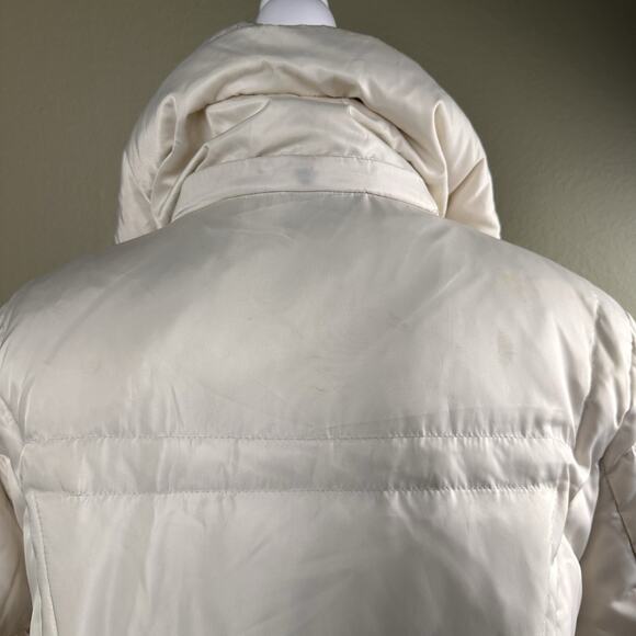 Down Jacket Women XL Jones of New York Ivory Zip Below hip - Picture 5 of 16